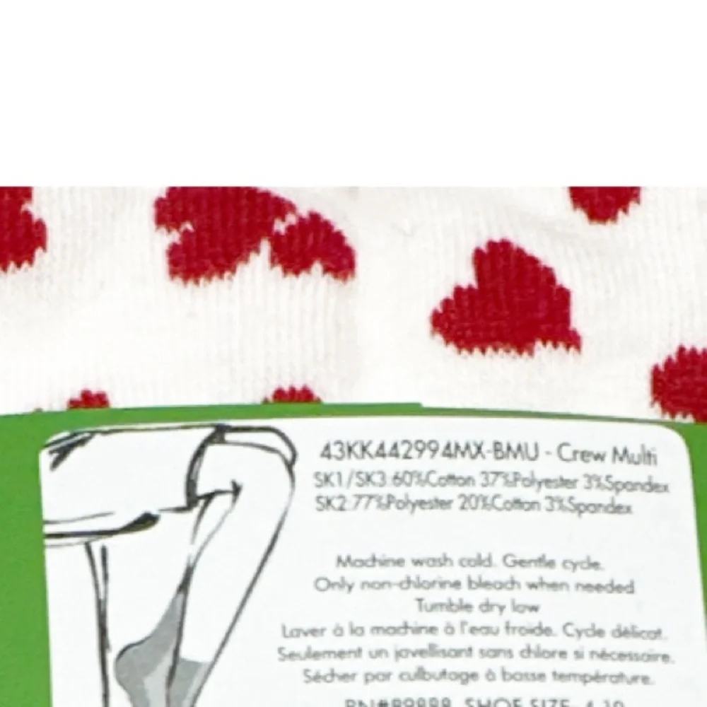 NEW Kate Spade VALENTINE’S Crew Socks Set/3